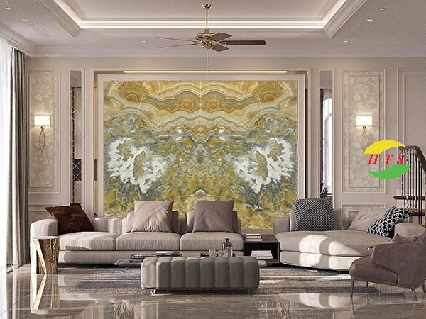 tranh đá onyx tự nhiên xuyên sáng